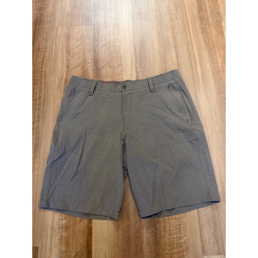 Under Armour Golf Shorts Mens 36 Gray Match Play Loose Fit Flat Front